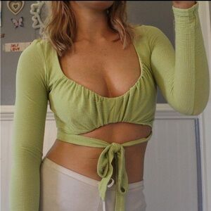 UO Green Long Sleeve Top